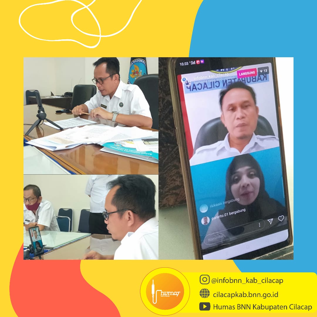 Kepala BNNK Cilacap live instagram membahas tentang Ganja