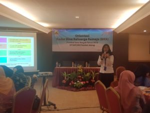 Sosialisasi P4GN pada kegiatan Orientasi Kader Kelompok Bina Kelompok Remaja (BKR)