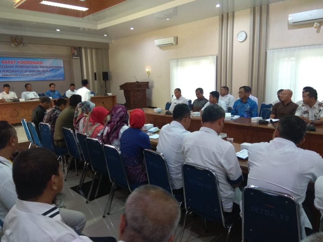 Rapat Kegiatan Fasilitasi Pencegahan Pemberantasan Penyalahgunaan Dari Peredaran Gelap Narkoba (P4GN) Kabupaten Cilacap Tahun 2019