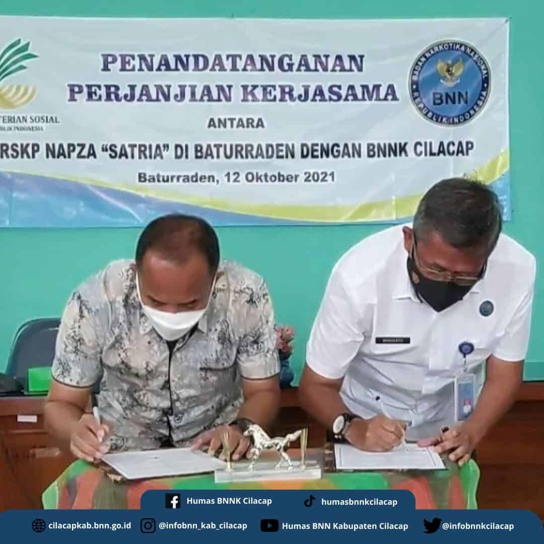 Perjanjian Kerjasama BNNK Cilacap dengan BRSKPN "SATRIA" Baturraden