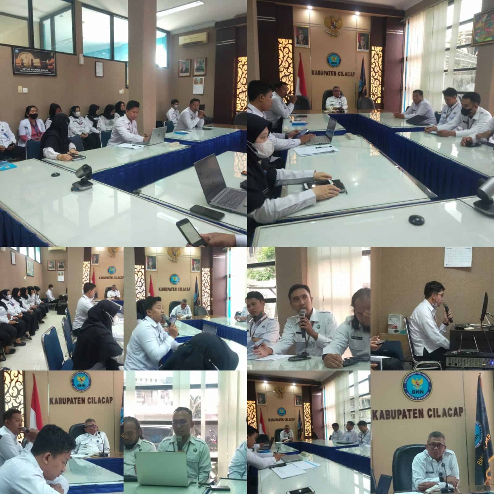 Kepala BNN Kabupaten Cilacap Pimpin Rapat Analisis dan Evaluasi Bulanan