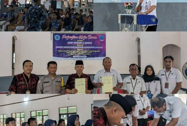 Penandatanganan Perjanjian Kerja Sama Program P4GN di SMP Negeri 2 Maos