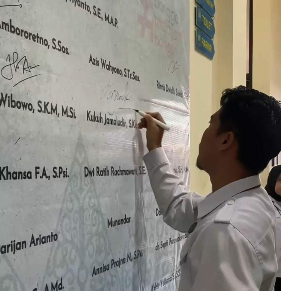 BNN Kabupaten Cilacap Tanda Tangani Komitmen Bersama Pembangunan Zona Integritas